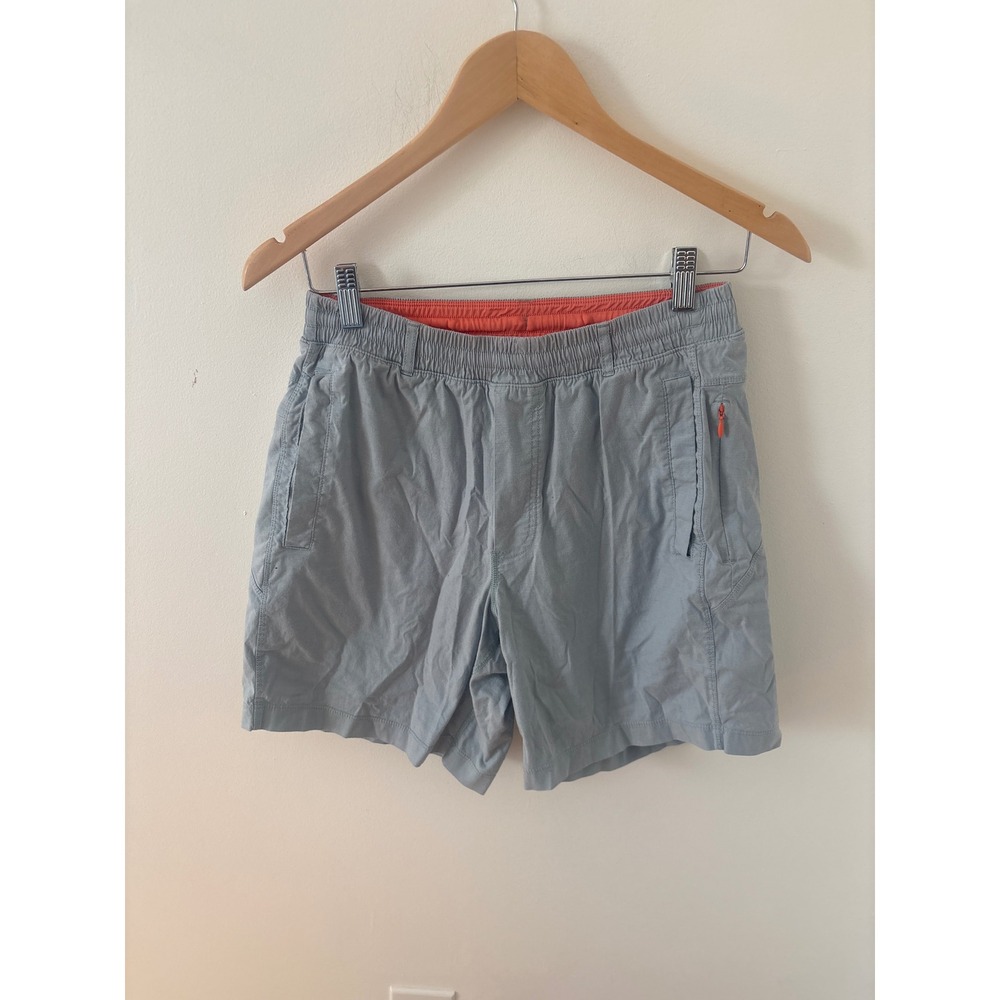 Birddogs Mens Classic Gym Shorts Light Blue Grey Orange Liner Size Medium 6in‎